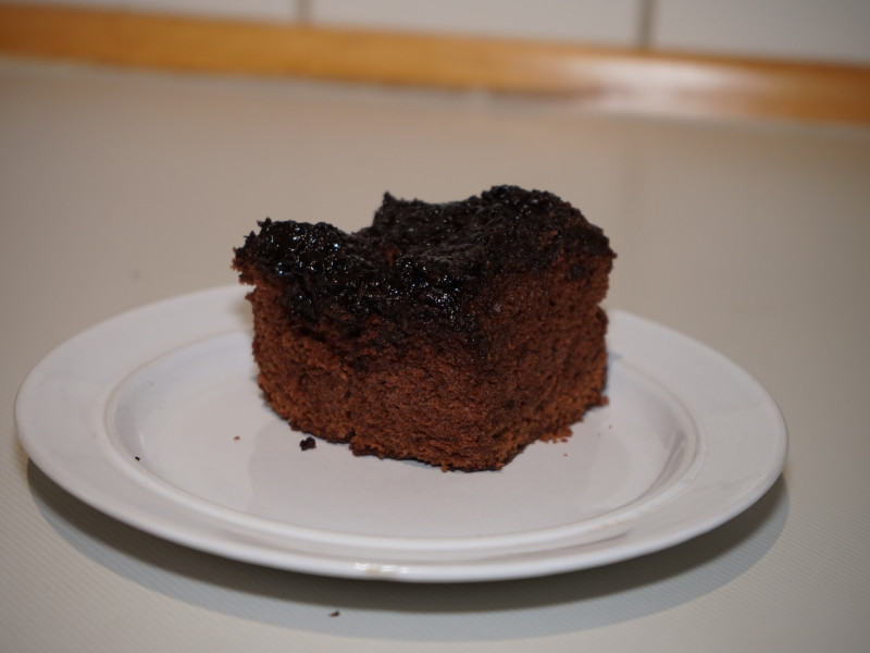 Chokoladekage med kaffetopping