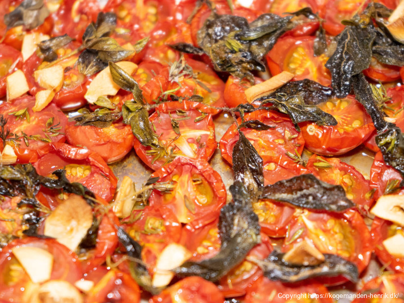 Ovntørrede og henkogte tomater