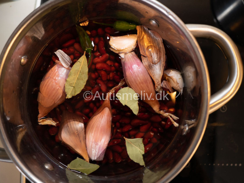 Kogning af tørrede bønner