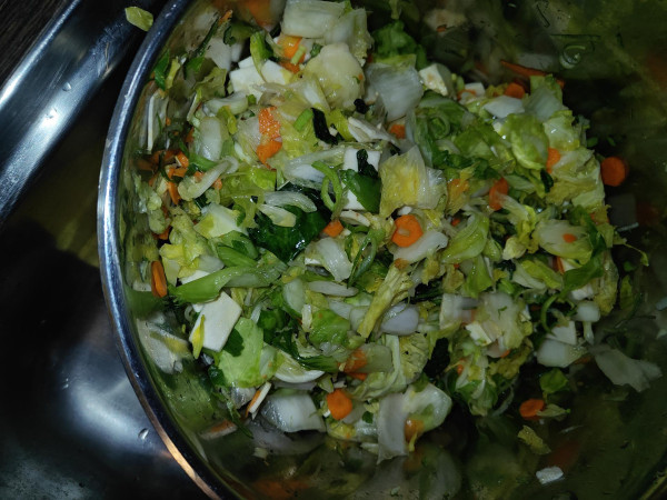 Grøntsager klar til kimchi